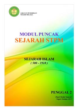 Modul P2 Sejarah STPM Melaka